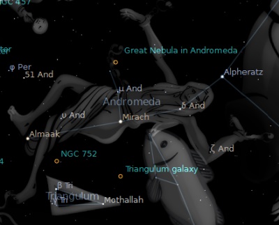 La costellazione di Andromeda