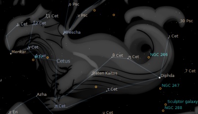 La costellazione della Balena