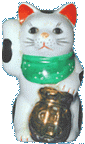 Maneki Neko con palmo dietro