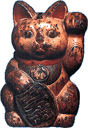 Maneki Neko di legno