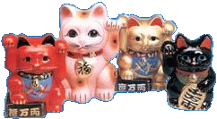 Maneki Neko di vari colori